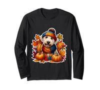Autunno Autunno Bedlington Terrier Proprietario di Cane Ringraziamento Maglia a Manica