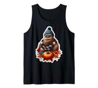 Autunno Autunno Big-Foot Big Foot Sasquatch Lover Ringraziamento Canotta
