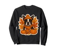 Autunno Autunno Boston Terrier Cane Foglie di Zucca Proprietario Am Felpa