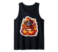 Autunno Autunno Boxer Cane Zucca Foglie Proprietario Amante Mamma papà Cucci Canotta