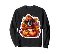 Autunno Autunno Boxer Cane Zucca Foglie Proprietario Amante Mamma papà Cucci Felpa