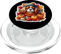 Autunno Autunno Cavalier King Charles Spaniel Cane Proprietario Zucca PopSockets PopGrip per MagSafe
