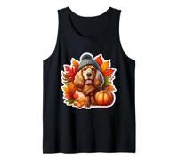 Autunno Autunno Cocker Spaniel Cane Proprietario Amante Zucca Vintage Canotta