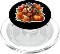 Autunno Autunno Cocker Spaniel Cane Proprietario Amante Zucca Vintage PopSockets PopGrip per MagSafe