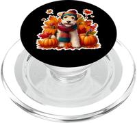 Autunno Autunno Filo Fox Terrier Cane Proprietario Amante Zucca Vintage PopSockets PopGrip per MagSafe