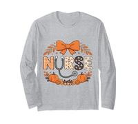 Autunno Autunno Infermiera Camicia Donna Zucca Thankful Nurse Life Maglia a Manica