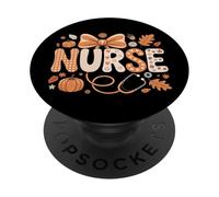 Autunno Autunno Infermiera Camicia Donna Zucca Thankful Nurse Life PopSockets PopGrip Adesivo