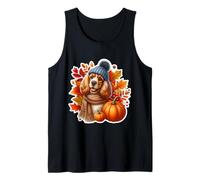 Autunno Autunno Inglese Cocker Spaniel Cane Proprietario Amante Vintage Canotta