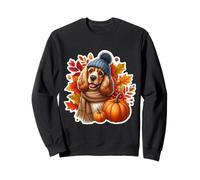 Autunno Autunno Inglese Cocker Spaniel Cane Proprietario Amante Vintage Felpa
