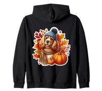 Autunno Autunno Inglese Cocker Spaniel Cane Proprietario Amante Vintage Felpa con Cappuccio