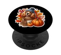Autunno Autunno Inglese Cocker Spaniel Cane Proprietario Amante Vintage PopSockets PopGrip Adesivo