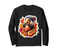 Autunno Autunno Levriero Afgano Proprietario Cane Amante Zucca Vintage Mamma Maglia a Manica