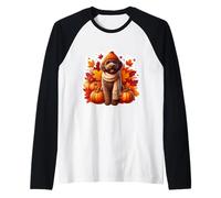 Autunno Autunno Marrone Lagotto Romagnolo Proprietario Cane Amante Vintage Maglia con Maniche Raglan