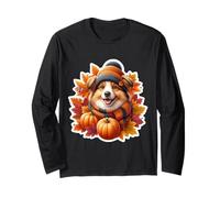 Autunno Autunno Miniature American Shepherd Dog Pumpkin Proprietario Maglia a Manica
