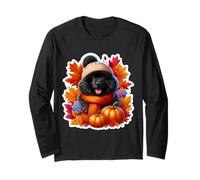 Autunno Autunno Puli Proprietario Cane Giorno del Ringraziamento Mamma papà Maglia a Manica