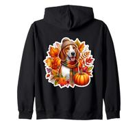 Autunno Autunno Treeing Walker Coonhound Cane Proprietario Ringraziamento Felpa con Cappuccio