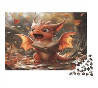 Autunno Background Carino Little Drago 1000pcs (75x50cm) Puzzle Adatto Per Adulti E Folla Dai 14 Anni in Su