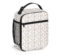 Autunno, Borsa per il pranzo Borsa per il pranzo isolata Borse riutilizzabili per donne Uomini Lavoro Picnic in campeggio, Uccelli acquerelli su un albero, Lunchbox portatile per adulti Multicolor