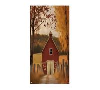 Autunno Country Barn Welcome Door Banner Cover Decorativo Appeso Sfondo Porta d'ingresso Decorazione Grande Divertente Sfondo Banner Decorazioni per Interni ed Esterni Party Decor 90x180cm