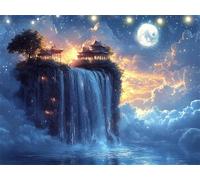 Autunno Diamond Painting Kit Completo Padiglione Diamond Painting Adulti, DIY Mosaico Disegni con Perline da Attaccare, 5D Pittura a Diamante per Decorazioni Casa, Regalo di Compleanno 35x45cm K9-3194
