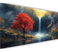 Autunno Dipingere con i Numeri Autunno Dipingere con i Numeri Adulti Bambini, DIY Olio Painting by Numbers Kit, Vernice Acrilica Pennelli Decora la Casa Ragazze Regalo 300x100 cm (Senza Cornice) L1088