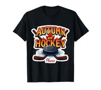 Autunno E Hockey Please Fall Amante Giocatore Fan Appassionato Maglietta