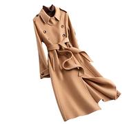 Autunno E Inverno Cashmere Cappotto Cappotto Morbido E Confortevole Cintura Lana Cappotto, Cammello, L