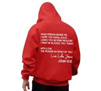 Autunno e Inverno Maglione tinta unita con stampa di cocco per uomini e donne con cappuccio e maniche lunghe e tasche Giacche sportive, Colore: rosso, XXL