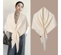 Autunno e inverno versione coreana nuovo collo da donna scialle triangolare in misto lana femminile addensato con spalla calda lavorata a maglia