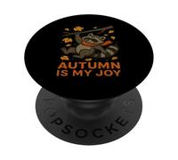 Autunno è la mia gioia carino disegno procione PopSockets PopGrip Adesivo