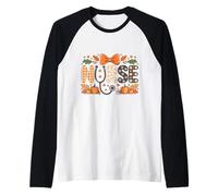 Autunno Felice Autunno YALL Donna Infermiera Grato Grateful Blessed Maglia con Maniche Raglan