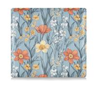 Autunno Fiori Fiore Narciso Gladiolo Blu Cuoio Pu Assicurazione auto e titolare della carta di registrazione Prefetto Auto Essentials Portafoglio per Autista Proprietari Auto Rimorchio Moto Barca