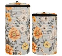 Autunno Fiori Narciso Anemone Scarpe Argento Borsa Per Lavatrice Sneaker Bag Per Lavatrice 2pcs Mesh Sacchetto di Lavanderia Sacchetto di Pulizia Della Scarpa Per La Rondella, Autunno Fiori Narciso