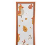 Autunno Foglia d'Acero Pollo Beige Bagno Porta Copertura 35x79 In Just Married Banner Decorazione del Partito e Forniture per la Casa M