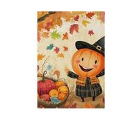 Autunno Foglia d'Acero Zucca Arancione grandi bandiere all'aperto banner colorato per la decorazione esterna 28x40 double sided