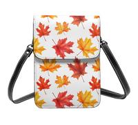 Autunno Foglie d'Acero 1 Stampa Piccolo Crossbody Borse per le Donne, Piccole Borse In Pelle Cellulare Cross Body Bag