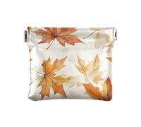 Autunno Foglie d'Acero Giallo PU Pelle Piccola Moneta Comodo Portamonete per Le Donne Vi, foglie d'acero autunnali gialle, 1 size, moderno