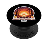 Autunno Foglie E Falò Per Favore Caduta Amante Campeggio Camper PopSockets PopGrip Adesivo