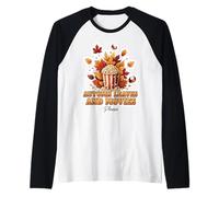 Autunno Foglie E Film per Favore Caduta Film Notte Amante Maglia con Maniche Raglan
