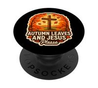Autunno Foglie E Gesù Prego Cristo Cristiano Autunno Chiesa PopSockets PopGrip Adesivo