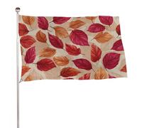 Autunno Foglie Rossi E Arance Bandiera 3x5 Ft Outdoor Giardino Bandiere Banner Decor Per Cortile Portico Prato Fattoria