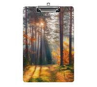 Autunno Foresta Alba Paesaggio Formato A4 Appunti Divertente Estetica Lavoro Studiare Lettera Lavagna per Appunti Standard 12,5×8,5 in Pannello rigido per Aula Scolastica Bambini che scrivono Disegn