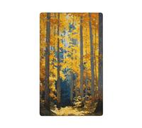 Autunno Foresta Alberi Alti Foglie Gialle Dorate Singolo Toggle Blank Wall Plate Light Switch Cover Decorativo 1 Gang per Cucina Camera Bagno Dimensioni 11,4 x 7 cm