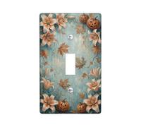 Autunno Gigli E Zucche Halloween Toggle Interruttore Piastra | Foglie d'acero autunnali, Jack-o'-lanterns, tema floreale autunnale, accenti stagionali per la casa, decorazione artistica da
