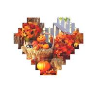 Autunno Giorno del Ringraziamento Building Mattone Block Puzzle A Forma di Cuore, Foto Puzzle Personalizzati Foto Puzzle per Adulti Micro Building Blocks 3D per la Decorazione Domestica Set di Mattoni