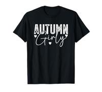 Autunno Girly Fun Fall Vibes Cuori Maglietta