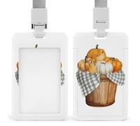 Autunno Harvest Pumpkins ID Badge Holder Clip retrattile titolare della carta di protezione nome distintivo nome tag per lavoro ufficio medico infermiera