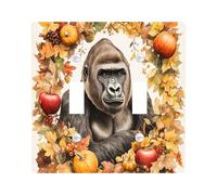 Autunno Harvest Scimpanzé decorativo interruttore luce copertura piastra da parete 2 gang doppio interruttore, zucca autunno foglia piastra elettrica per cucina bagno, Gorilla copertura interruttore