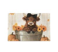 Autunno Highland Mucca Zucca Puzzle Robusto 2mm Puzzle Pezzi Sfida Puzzle per Adulti 1000 Pezzi