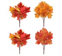 Autunno Home Styling con Mazzi di Foglie d'Acero Artificiali Realistici 4PCS